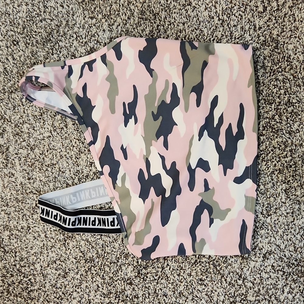 Small DD Pink long sports bra